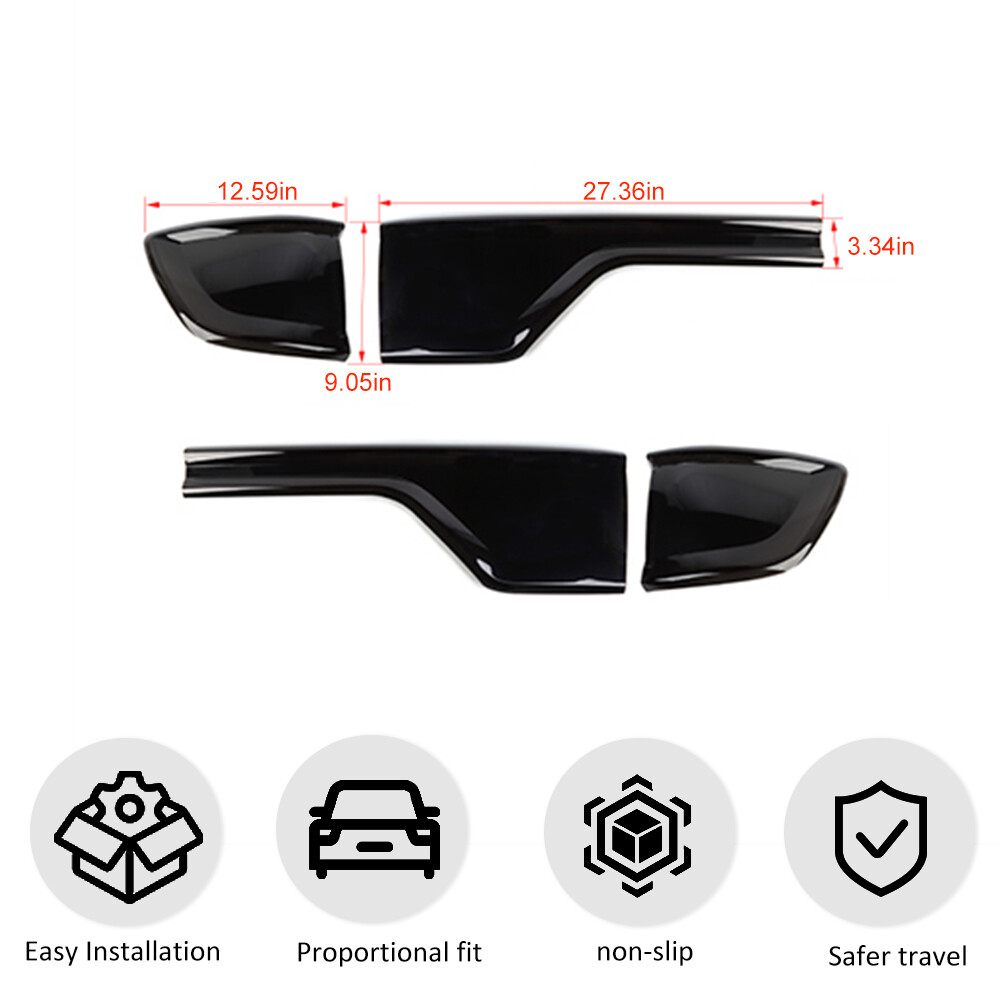 Smoked Black Taillight Covers Trim For Dodge Durango 2014+ Exterior Accessories