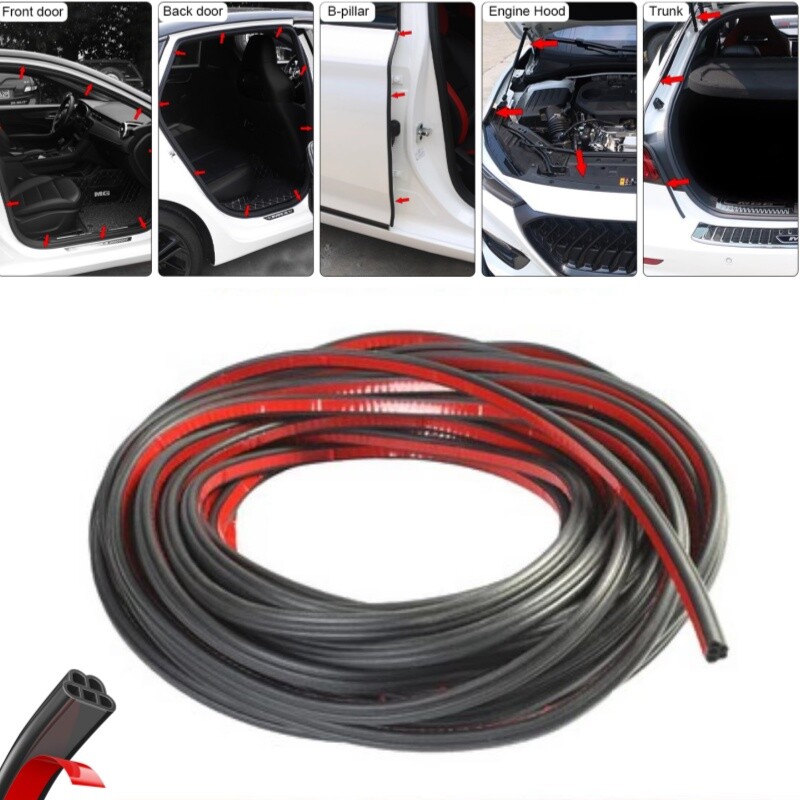 32.8FT Car Door Seal Strip Auto Door Seal Strip Soundproofing Weather Stripping