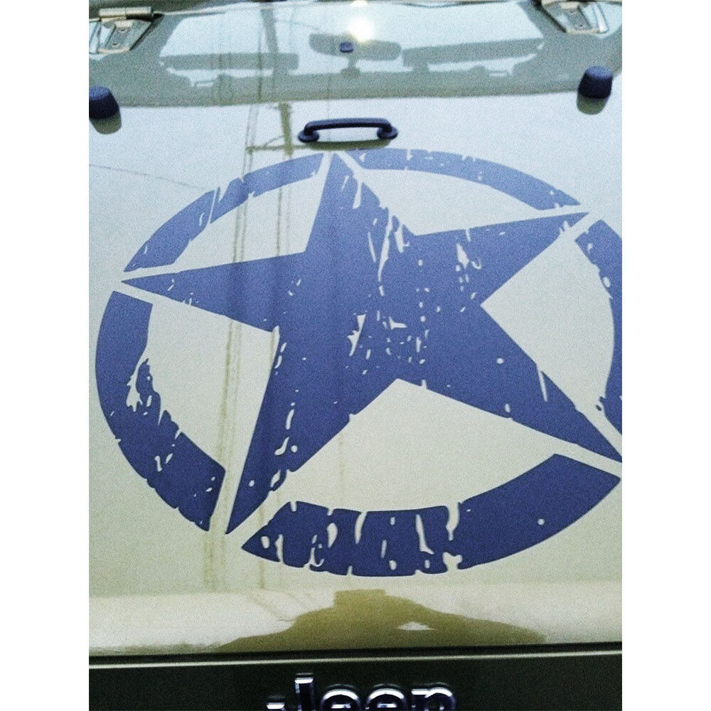 20” Army Star Pentastar Distressed Hood Vinyl Decal Sticker For SUV Trucks
