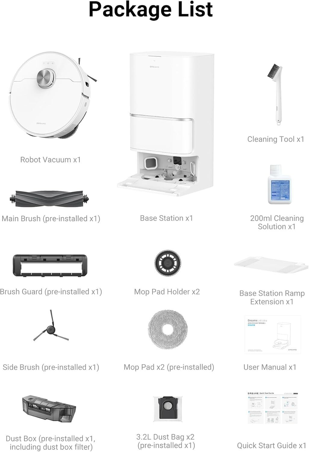 DREAME L40 Ultra Robot Vacuum Removable & Liftable Mop｜Certified Refurbished