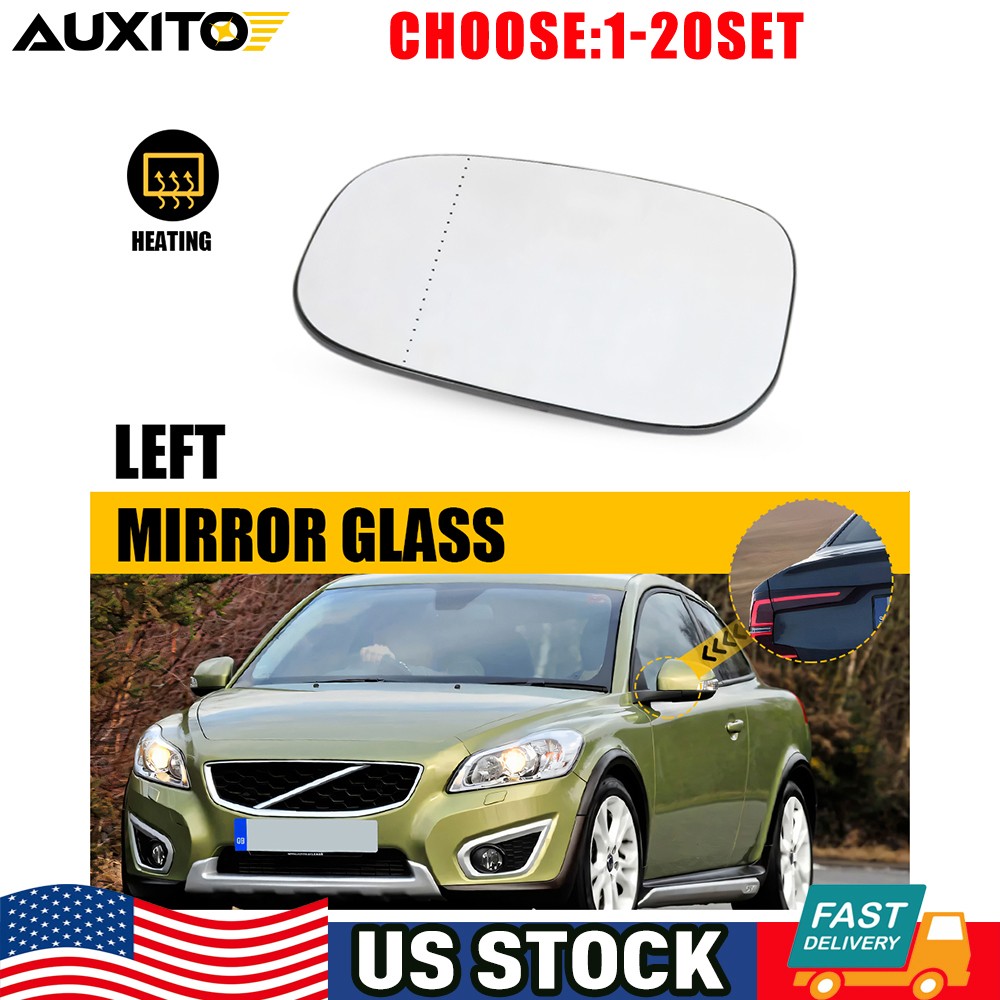 Driver Side Heated Mirror Glass Fit Volvo C30 S40 C70 S60 V50 V70 2007-2013 1-5X