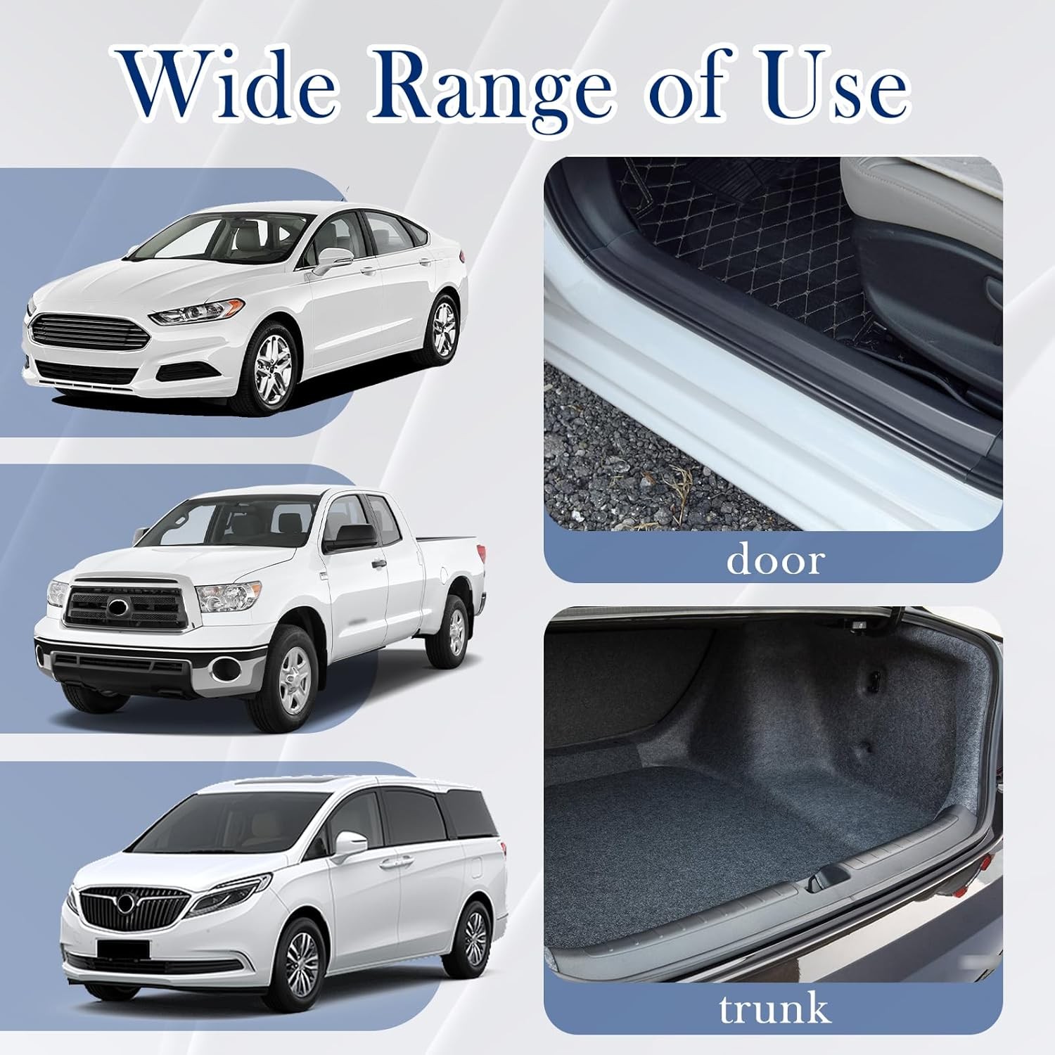 Anti-Scratch Door Sill Protector Self-Adhesive PVC Threshold Guards for Subaru