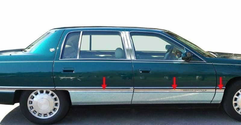 Stainless Steel 7″ Wide Rocker Panel 6PC Fits BMW 318i 4-Door 85-93