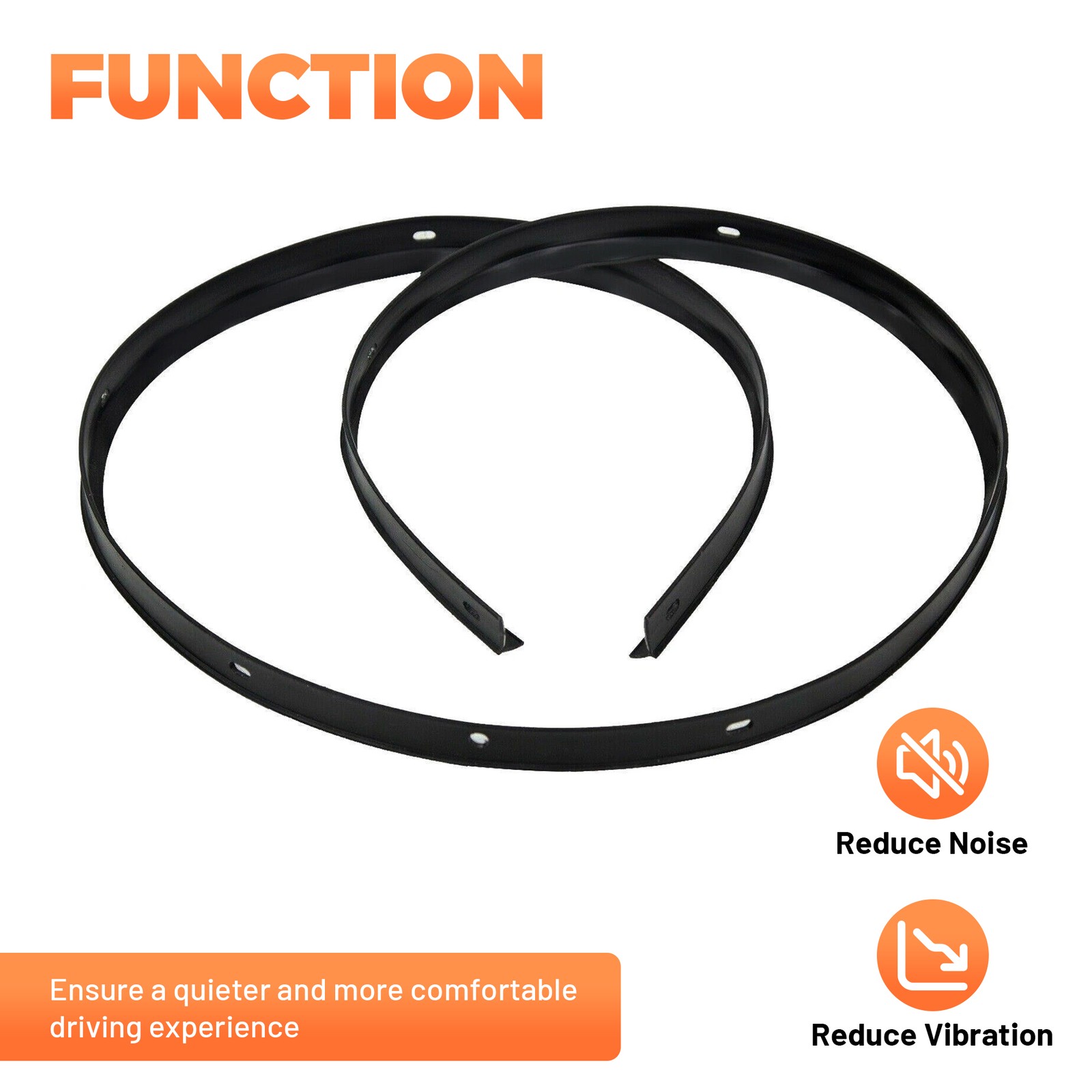 For 2008-2022 Dodge Challenger Front Bumper Hood Weatherstrip Seal w/ Rivets