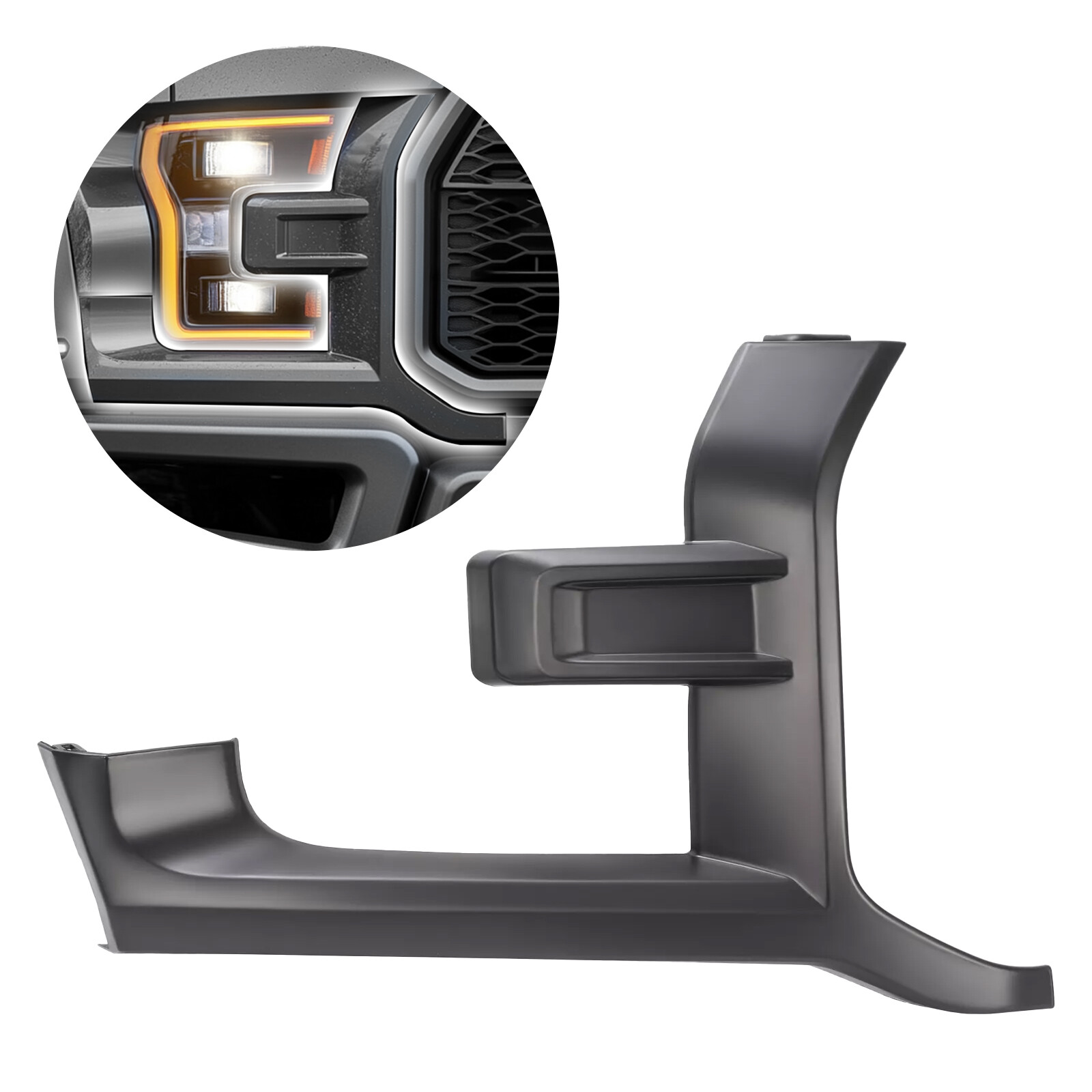 Fit For Ford F150 F-150 Raptor 2017-2020 Passenger Side Headlight Molding Trim