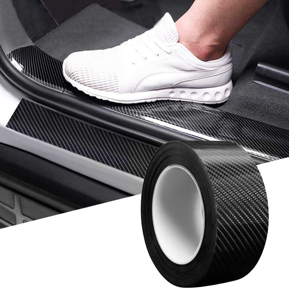 Protector Sill Scuff Cover Car Door Carbon Fiber Sticker Body Anti Scratch Strip