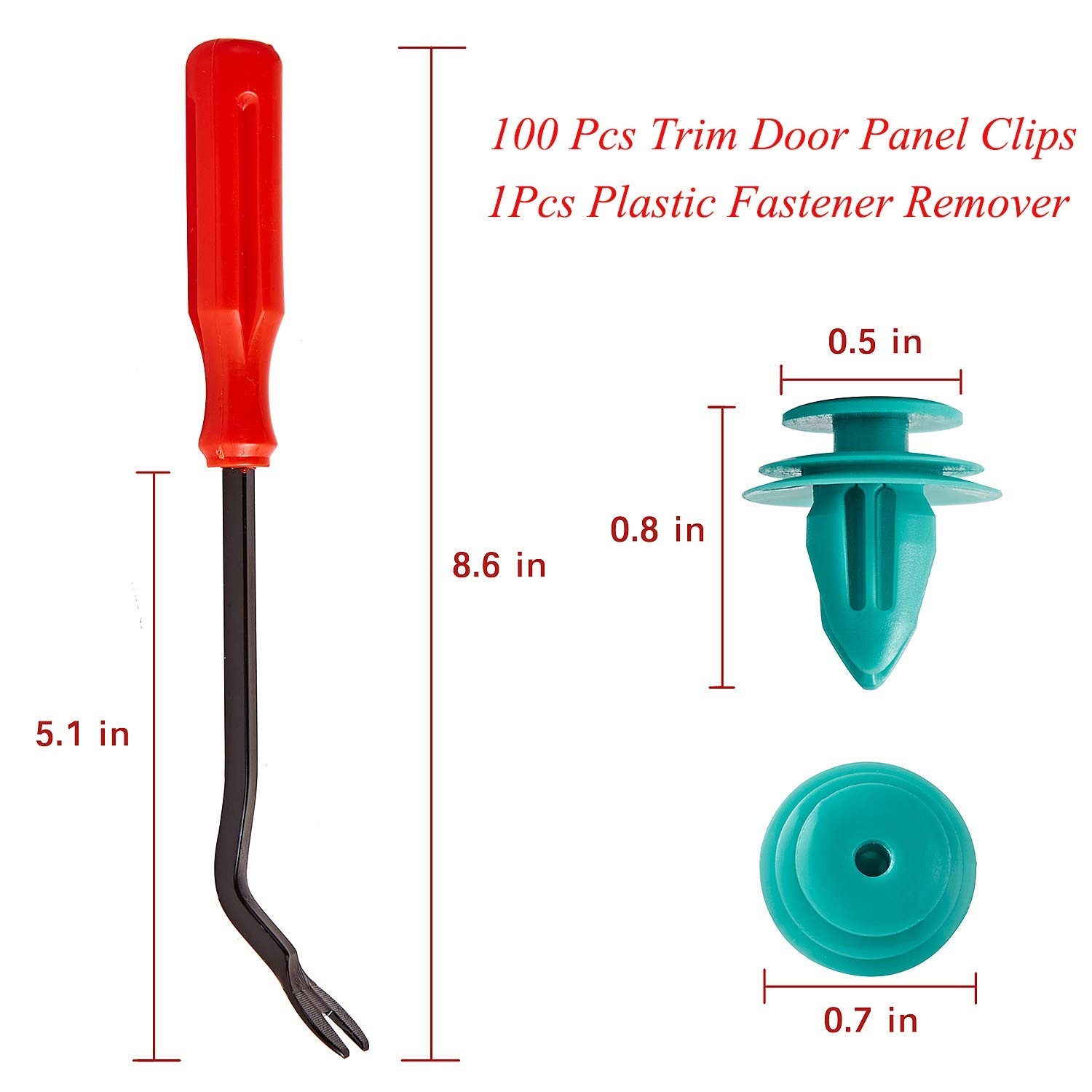 100Pcs Trim Door Panel Retainer Clips, Car Push Fastener Clips, Door Trim Cli…