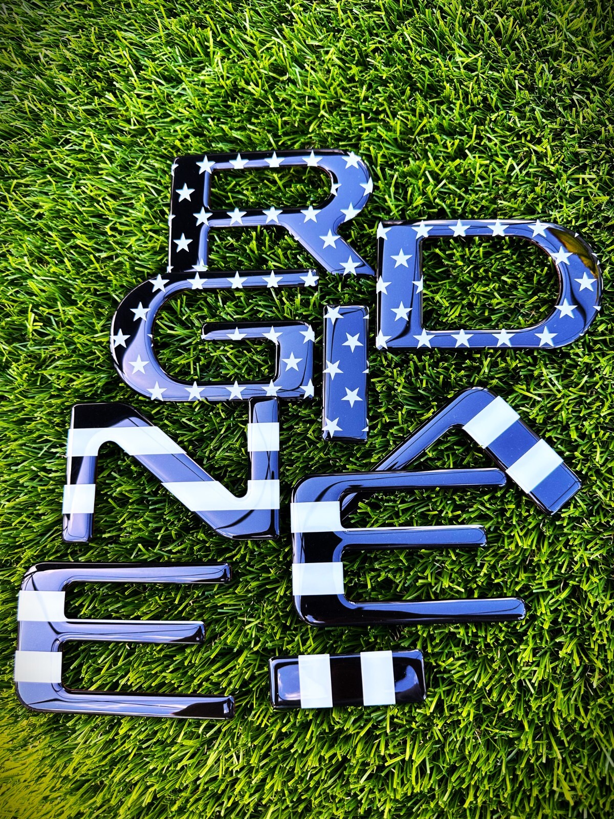 RAISED TAILGATE LETTERS for RIDGELINE 2024 2025 BLACK FLAG REFLECTIVE