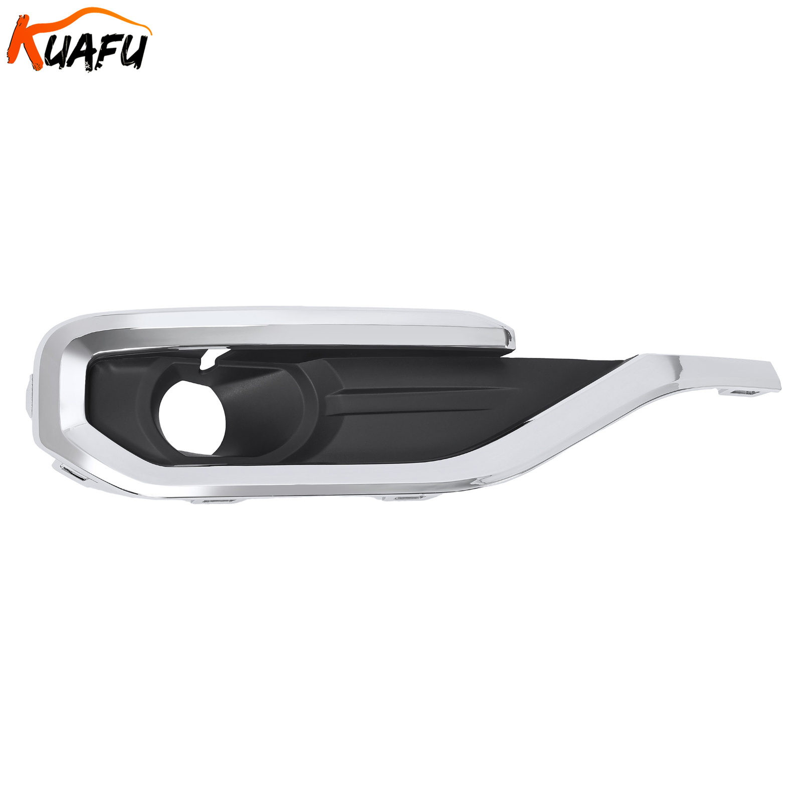 KUAFU Right Side Black Bumper Fog Light Bezel Chrome For GMC Acadia 2017-2019