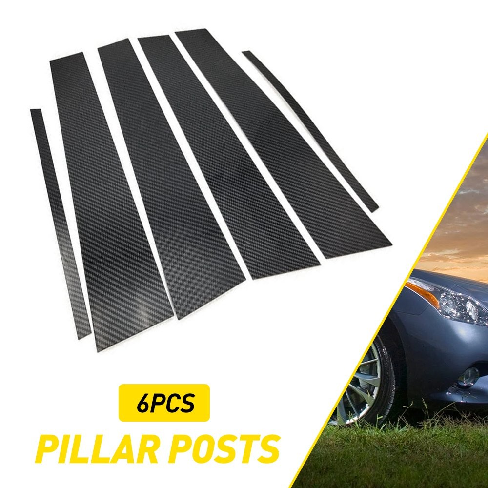 For Infiniti G35 G37 2002-2013 Carbon Fiber Window Pillar Posts Door Trim 6x EXC