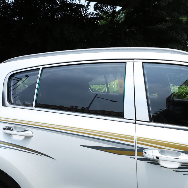 Chrome Door Trim Pillar Posts Mirror Cover Window For Honda CRV CR-V 2007-2011