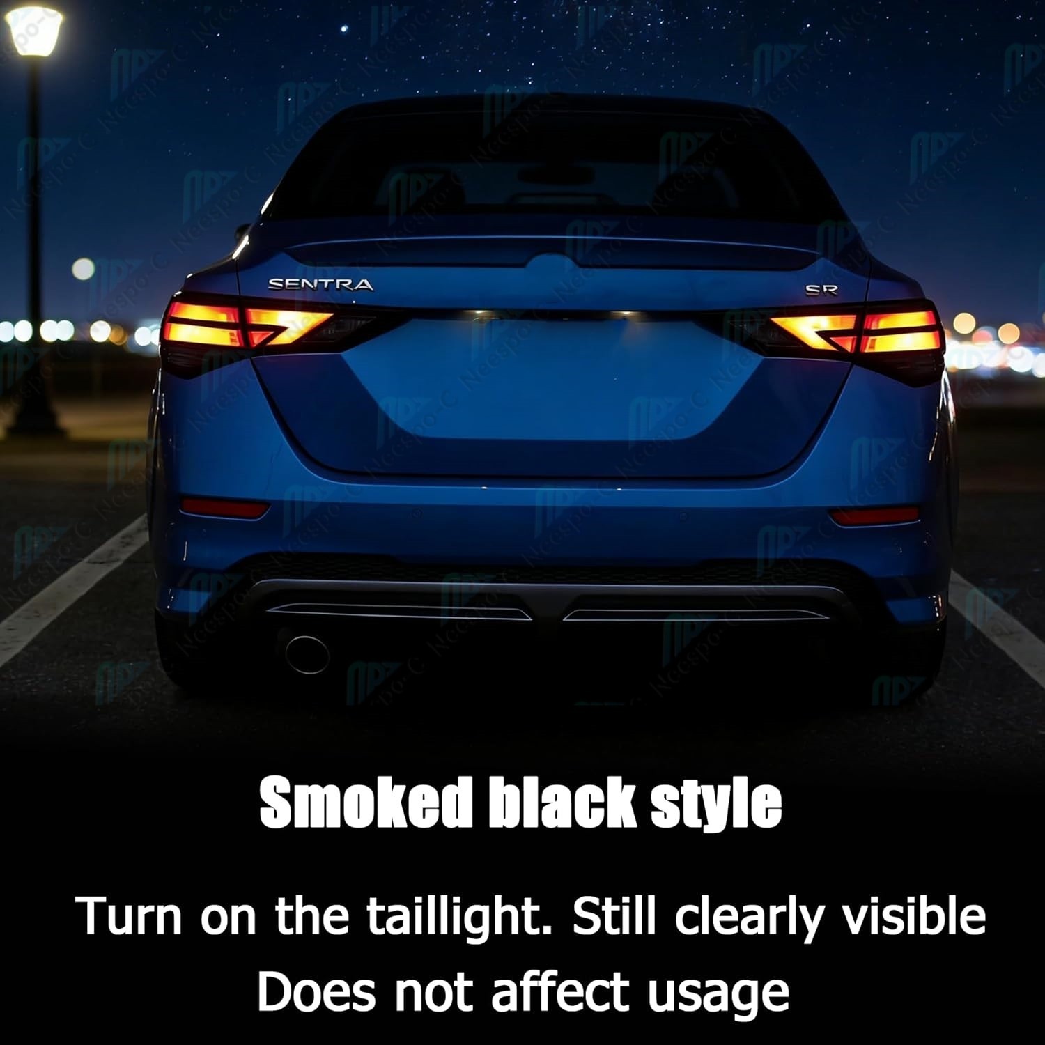 Smoked Black Tail Light Guard Decor Cover Trim Bezel For Nissan Sentra 2020-2025