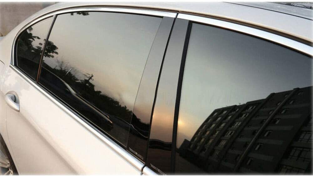 6pcs Glossy Black Pillar Posts Window Cover Trims For 2013-17 Honda Accord Sedan