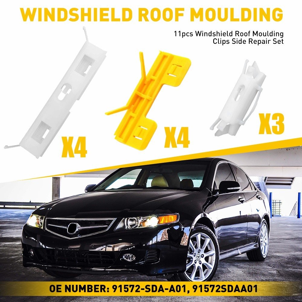 For 2003-17 Honda Accord 2007-11 Civic Windshield Roof Moulding Clips Repair US