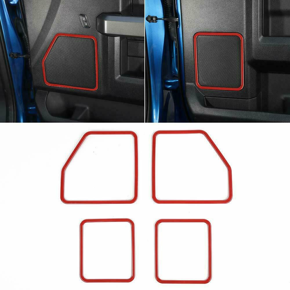 Full Cover Kit Interior Decor Panel Trim for Ford F150 2015-2019 Red Accessories