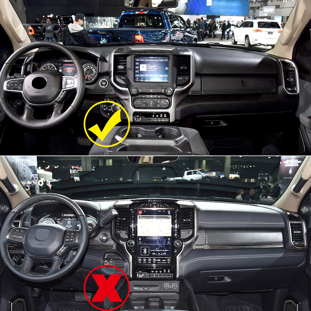 29pcs Full Interior Console Cover Trim Bezels Kit for Ram 1500 19+ Carbon Fiber