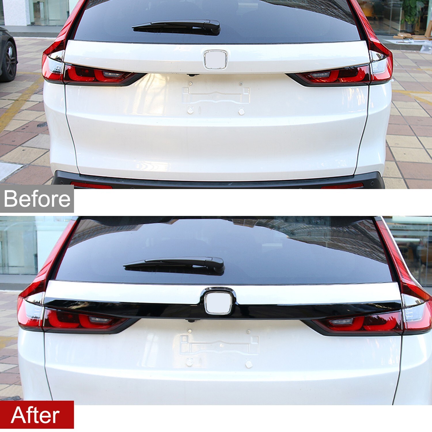 for Honda CR-V CRV 2023-2025 Glossy Black Rear Trunk Lid Molding Cover Trim 1pcs