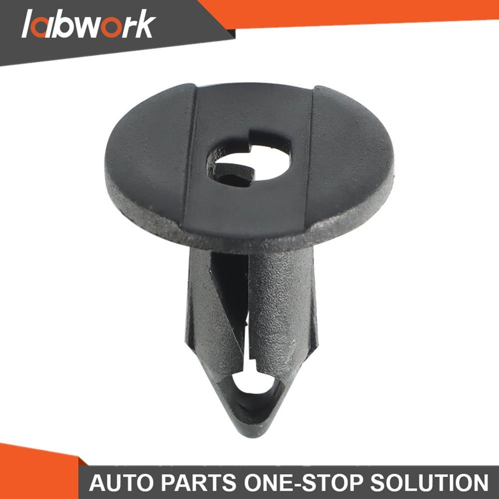 Labwork 100p 8mm Car Hole Push Pin Clips Plastic Rivets Fastener Fender Bumper