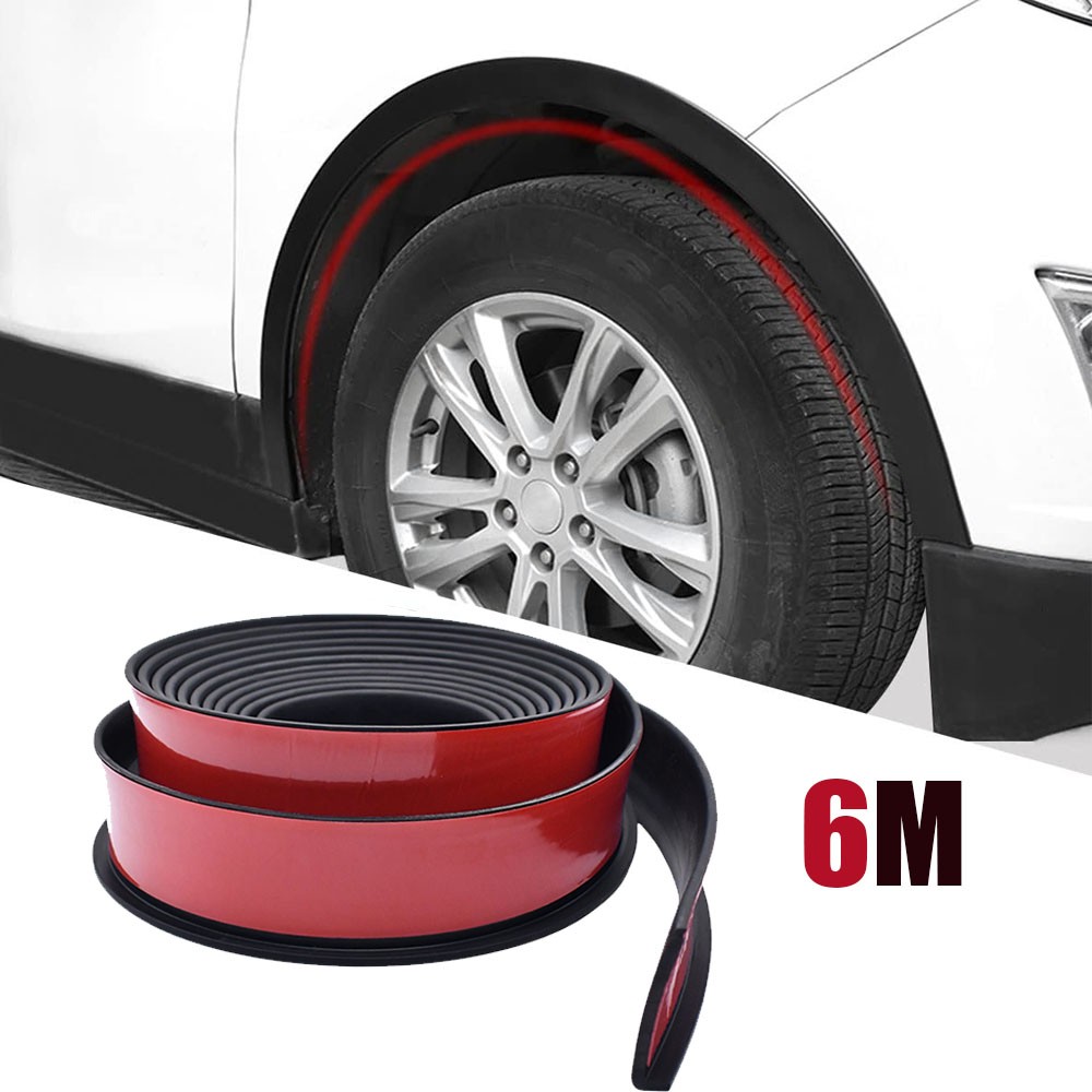 20Ft For Jeep Accessories Car Wheel Eyebrow Protector Arch Rubber Flare Fender