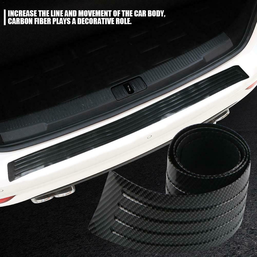 Car Rear Bumper Protector Trim Strip Trunk Sill Plate Guard Scratch Pad Cover