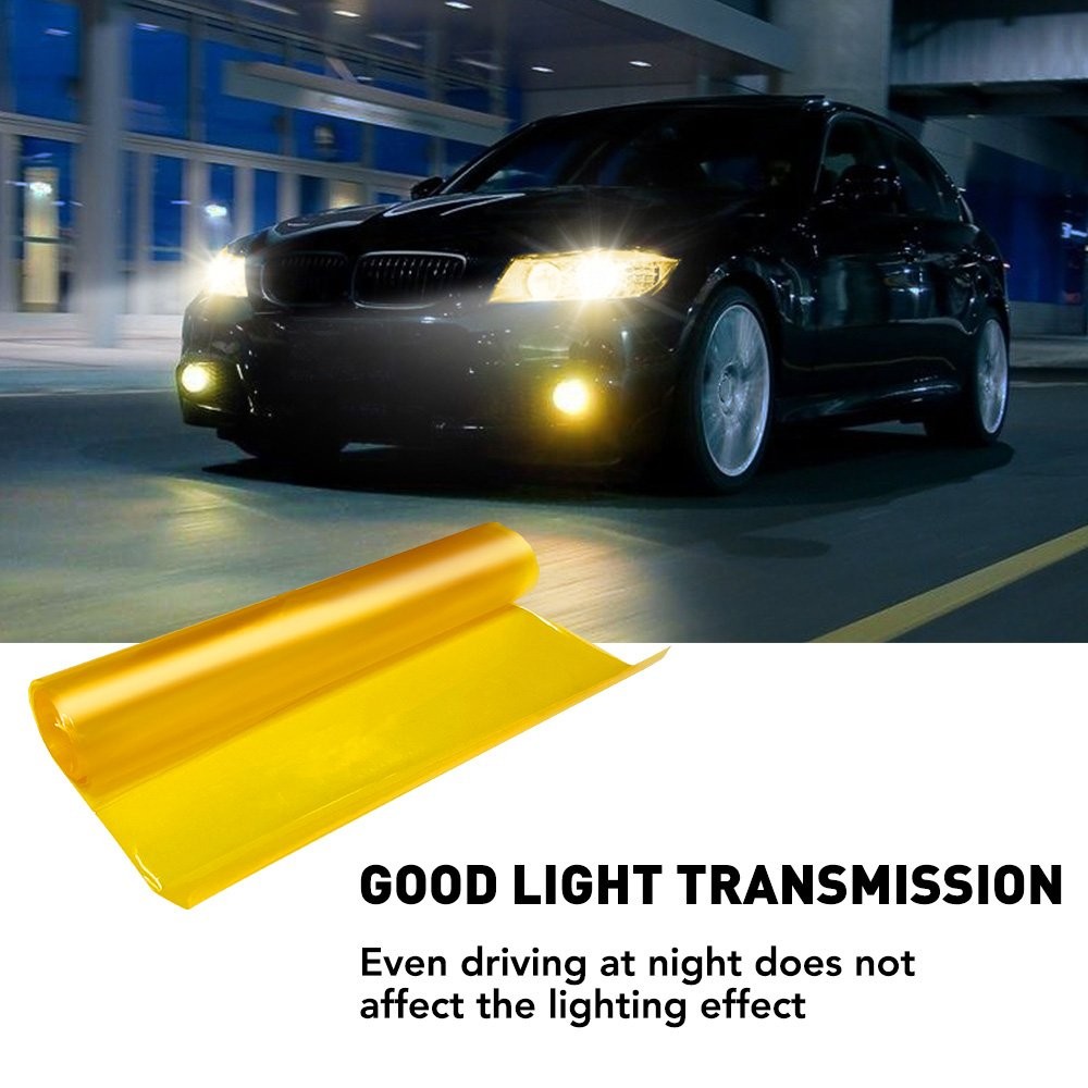 Golden Yellow 12″x72″ Headlight Taillight Fog Light Film Tint Vinyl Wrap