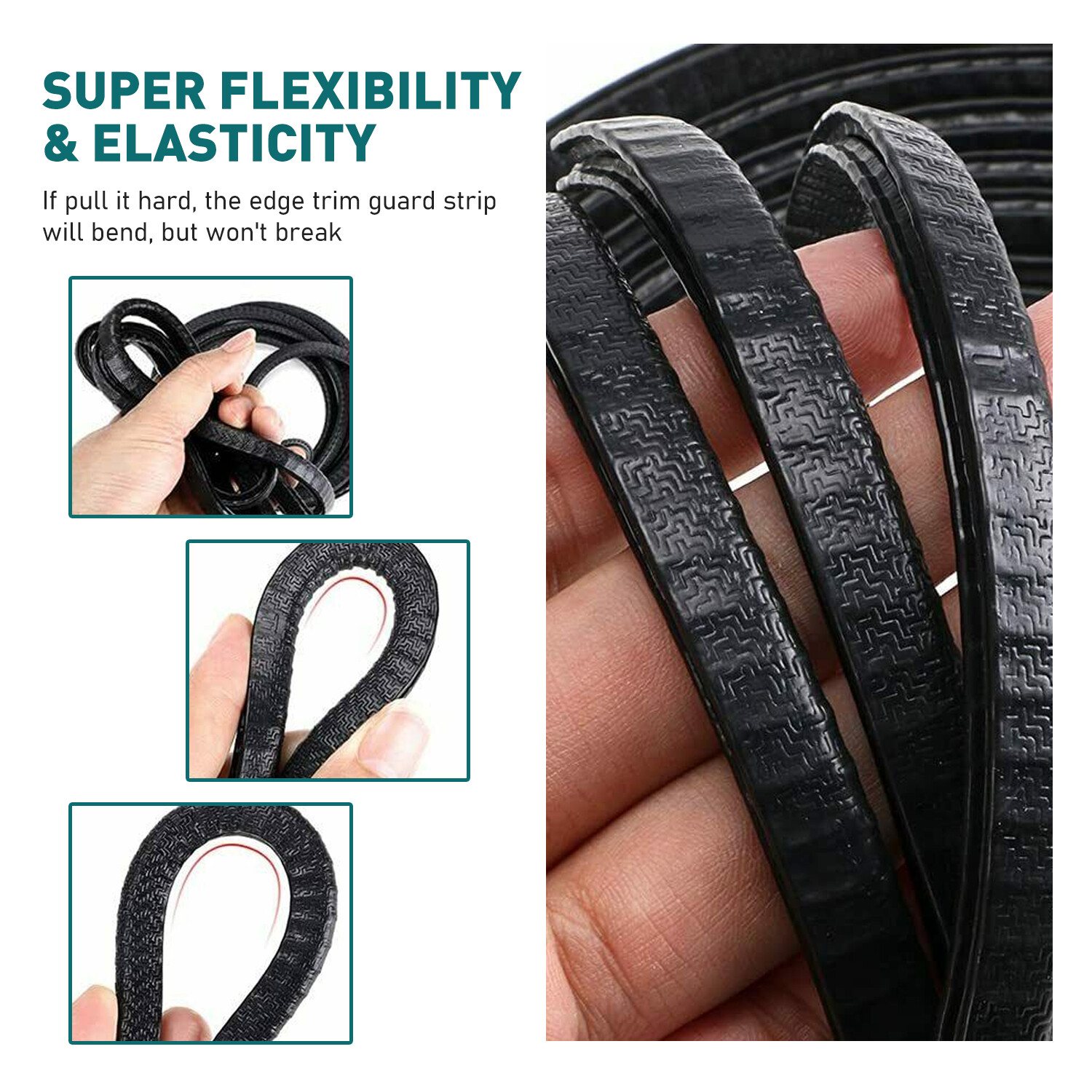 19.7 Ft Car Door Edge Moulding Trim Lock Guard Rubber Seal Protector Strip Black