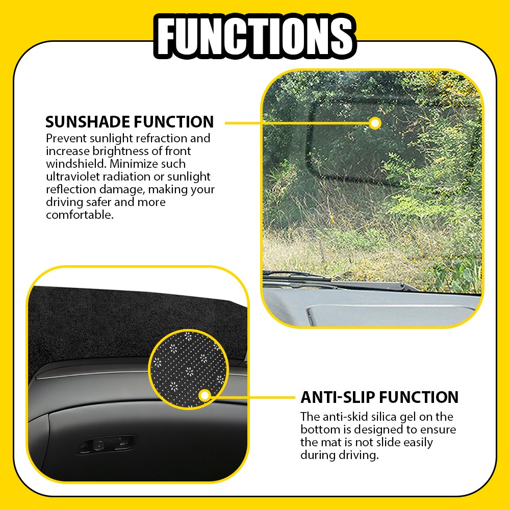 Fits Toyota 2009-2013 Corolla LHD Dashboard Cover Dash Mat Sunshade Pad Black