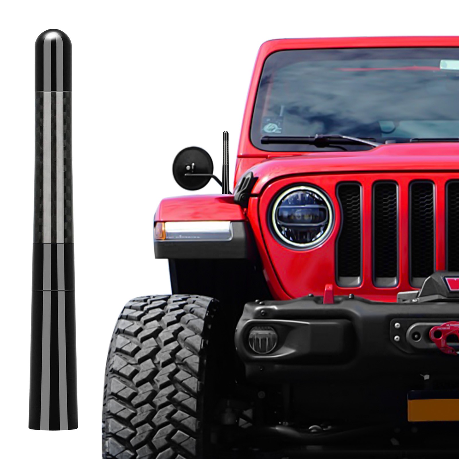 MODIGT4.7″ Black Antenna Radio AM/FM Fit For 2012-2022 Dodge Ram 1500