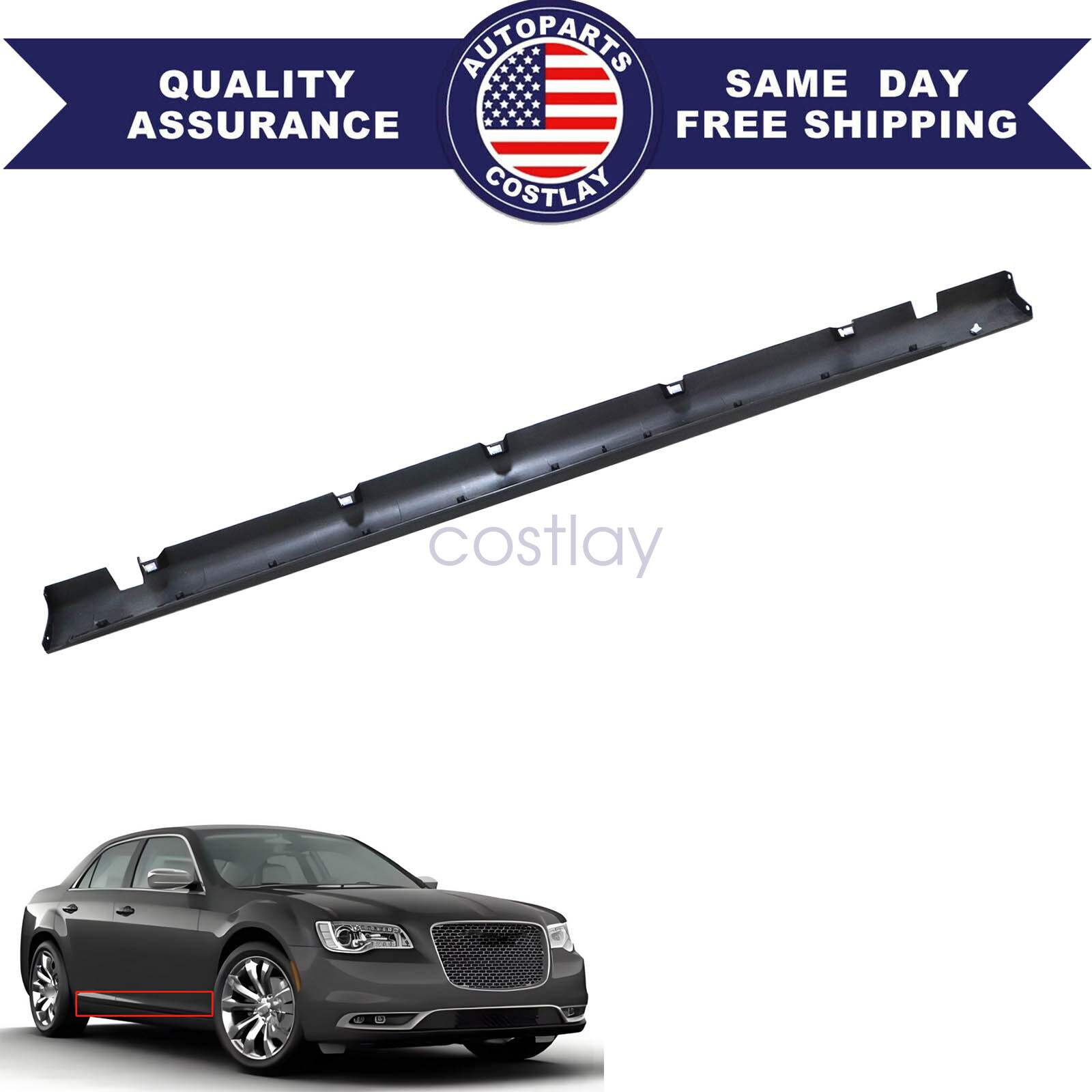 For Chrysler 300 2011-2022 1LG56TZZAC Rocker Panel Molding Right Passenger Side