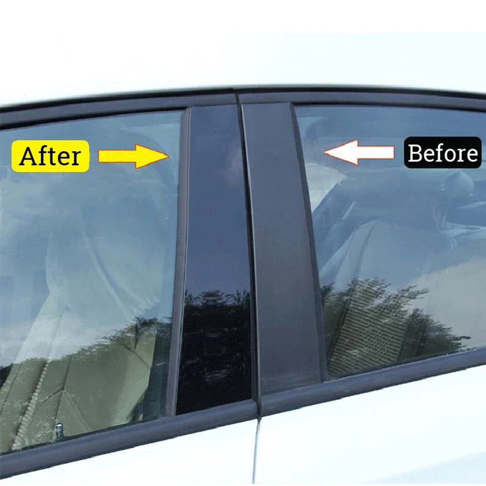 For Honda Civic Sedan 2016-2021 Black Glossy Pillar Post Door Trim Accessories