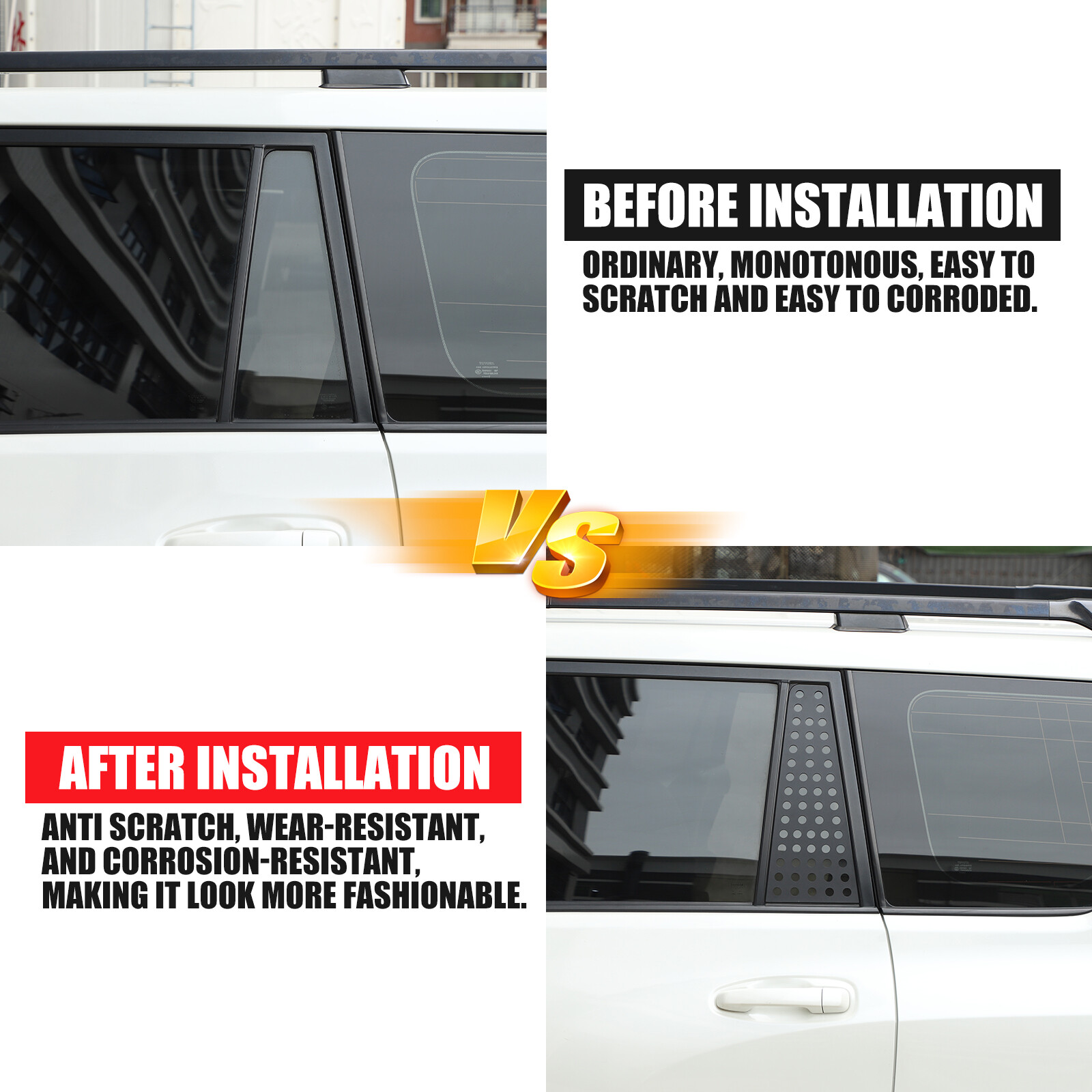Alloy Rear Window Honeycomb Plate Trim For Toyota Prado LC150/Lexus GX 10-23 US