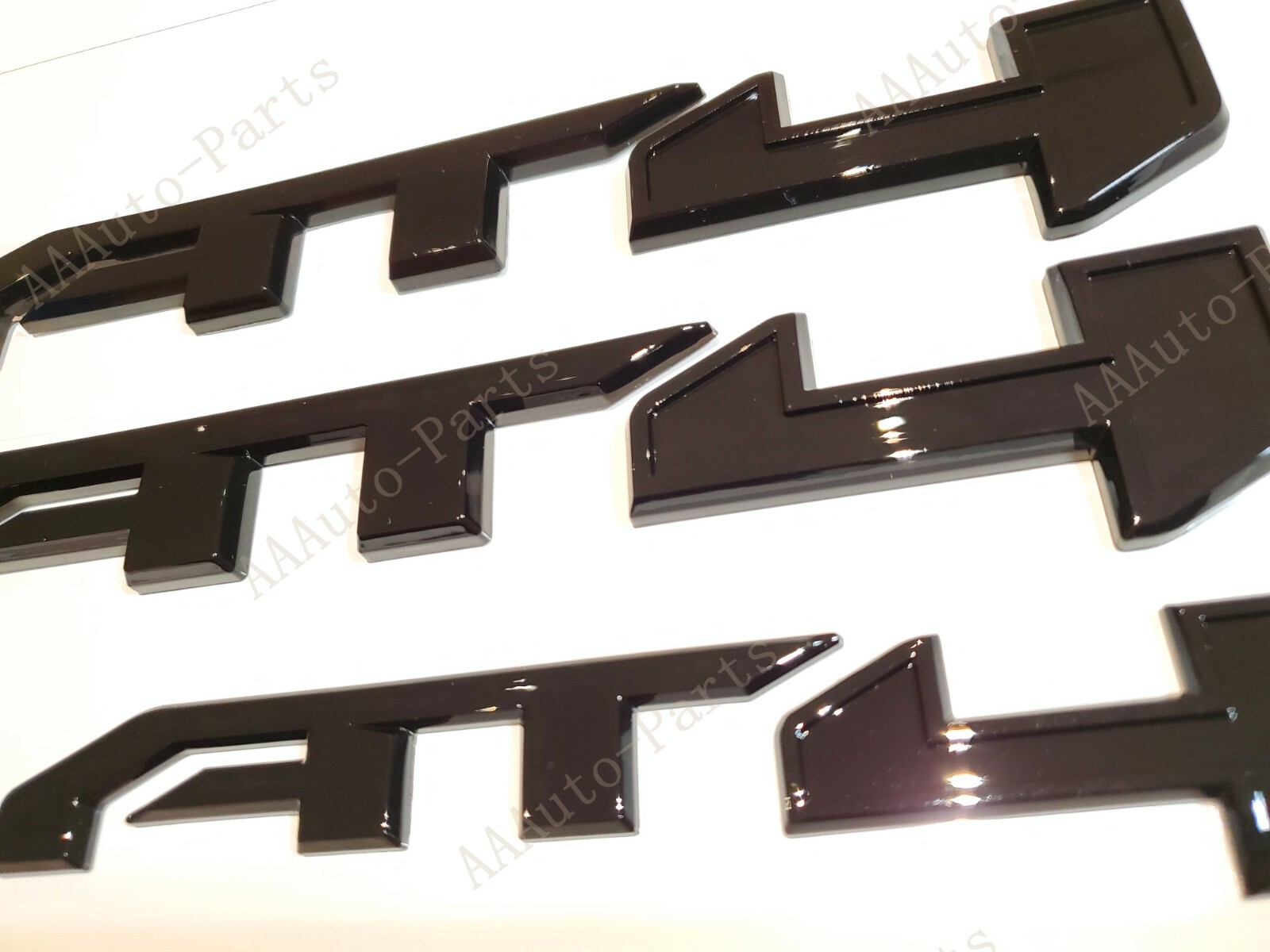 3PCS Set NEW Gloss Black AT4 HD Emblems Kit Fit GMC Canyon Sierra 2500HD 3500HD