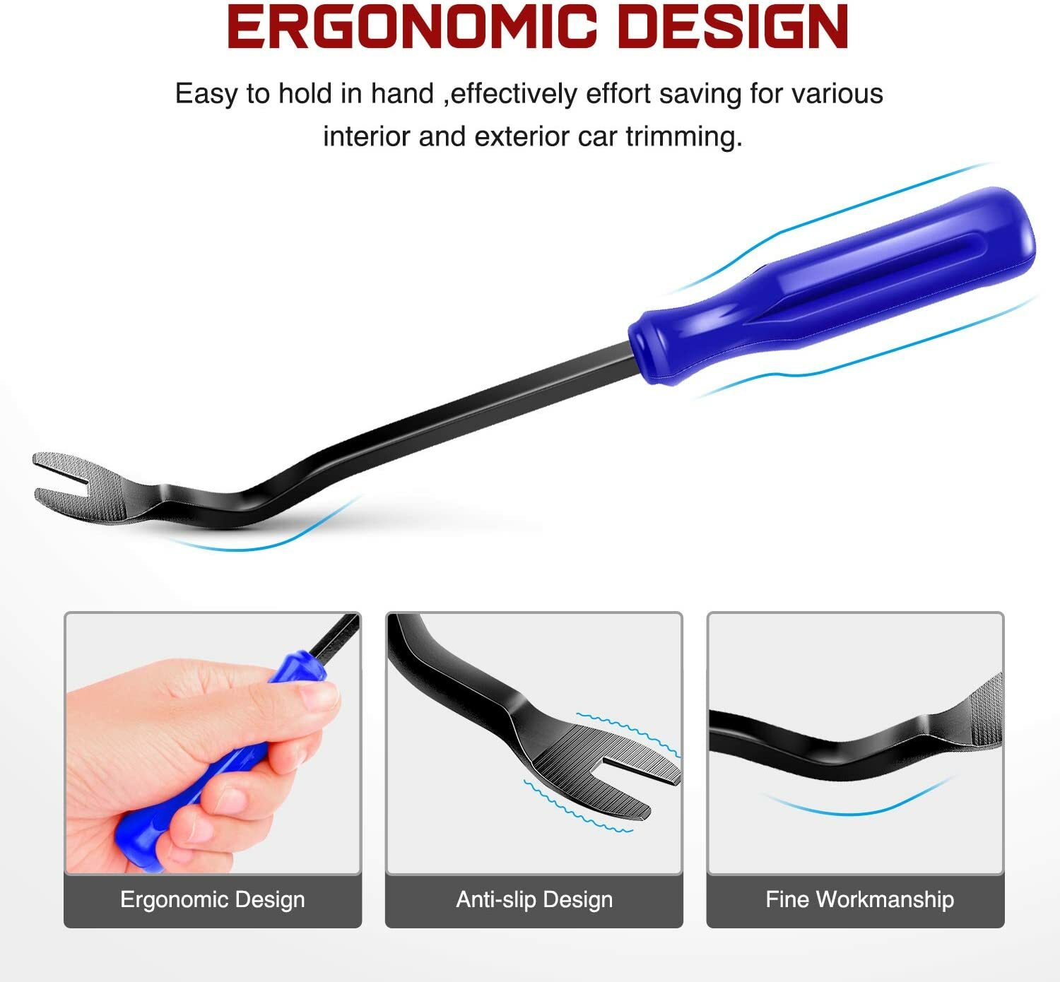 5pcs Car Auto Trim Removal Tools Set w/ Window Molding Fastener Remover