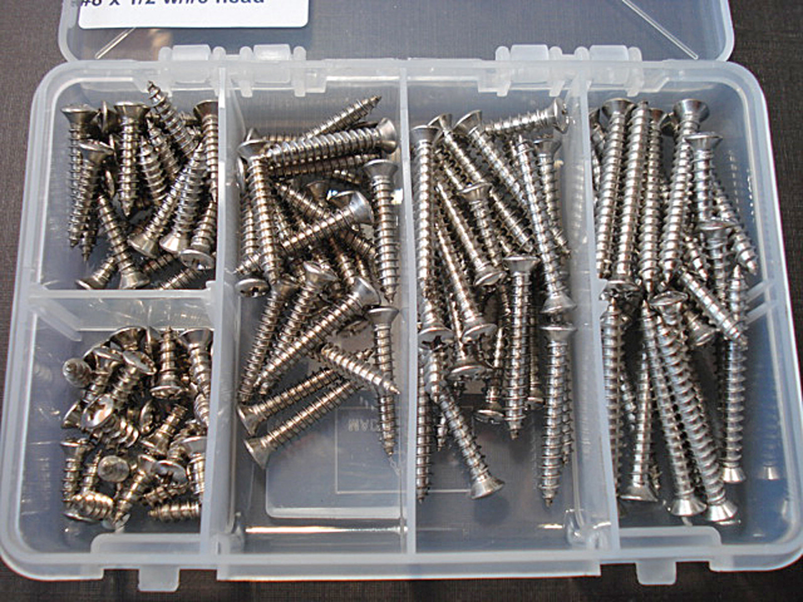 125 pc Ford #8 with #6 phillips oval head stainless steel trim screws assortment
