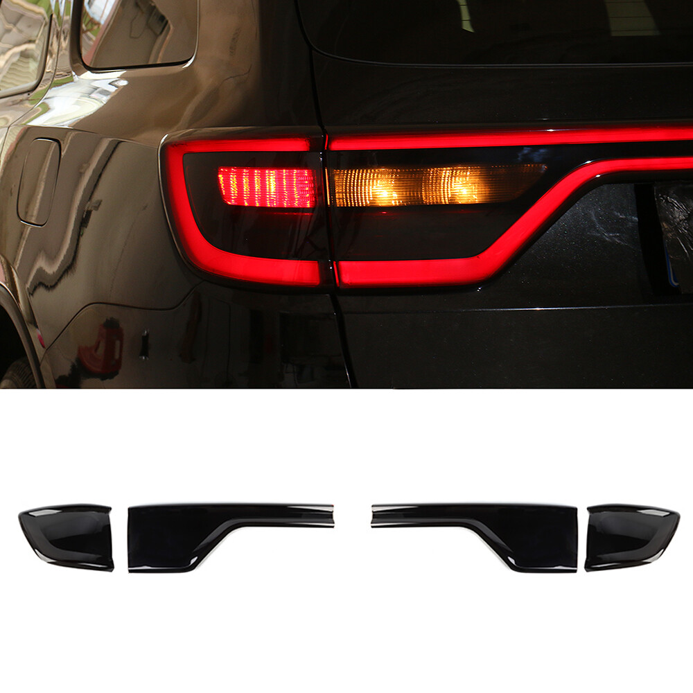 Smoked Black Taillight Covers Trim For Dodge Durango 2014+ Exterior Accessories