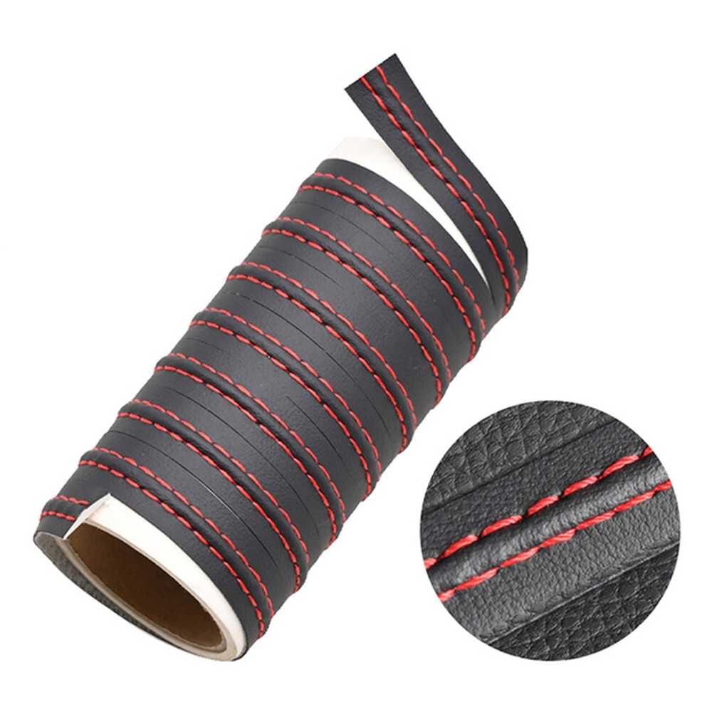 PU Leather Car Dashboard Decor Line Strip Sticker Moulding Trim Accessories