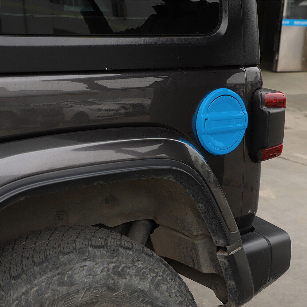 Fuel Filler Gas Tank Cap Cover Trim Decor for Jeep Wrangler JL 4Xe 21+ Baby Blue