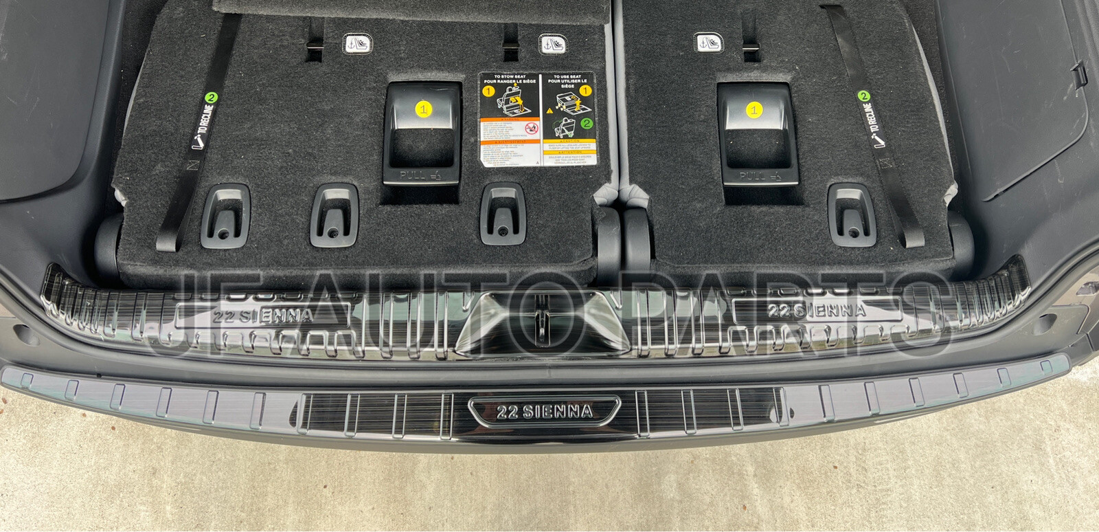 Black stainless Rear Bumper Protector Cover 2 Pcs For Toyota Sienna 2021-2023