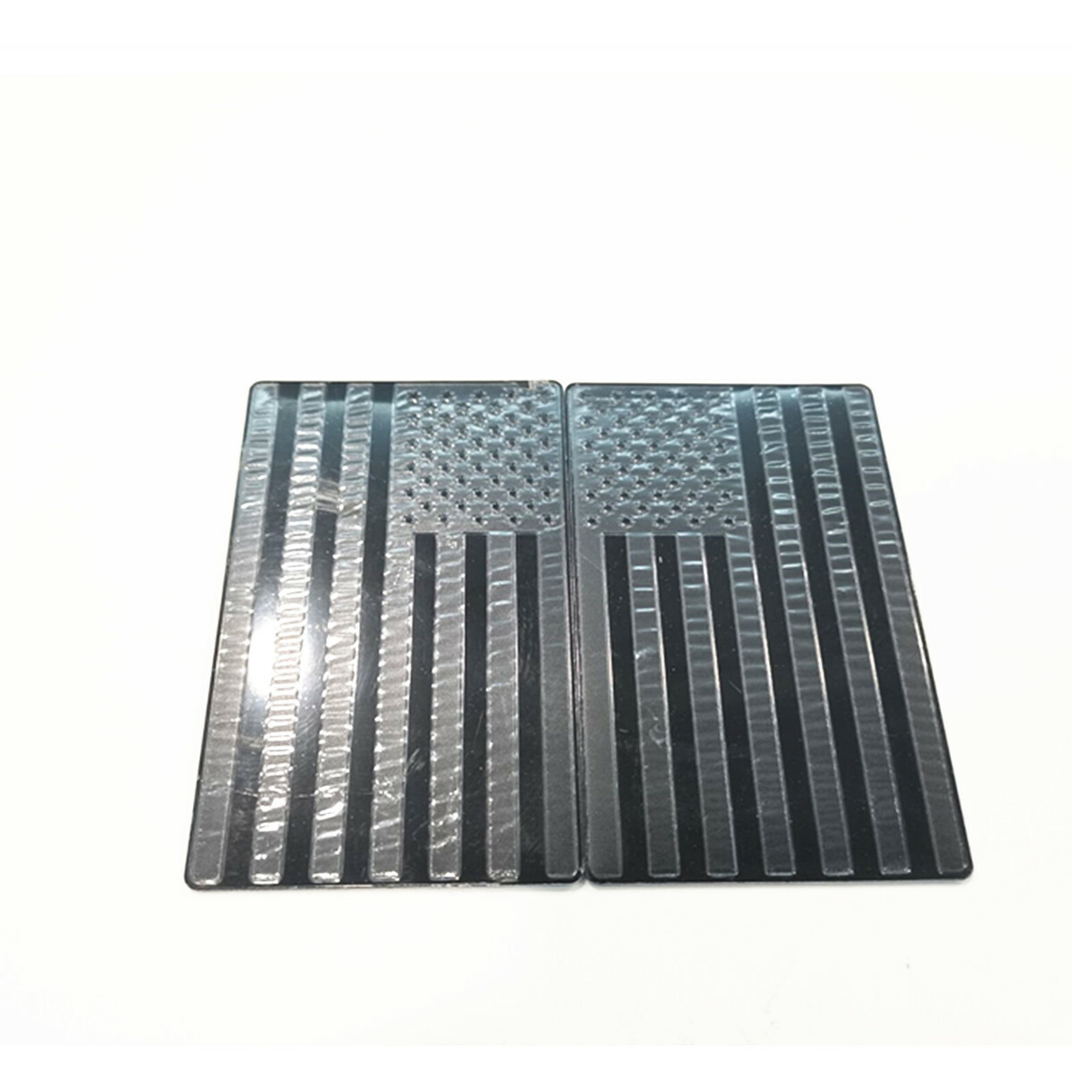 2X Car 3D Metal American Flag Stickers Decal Black Aluminum Styling Accessories