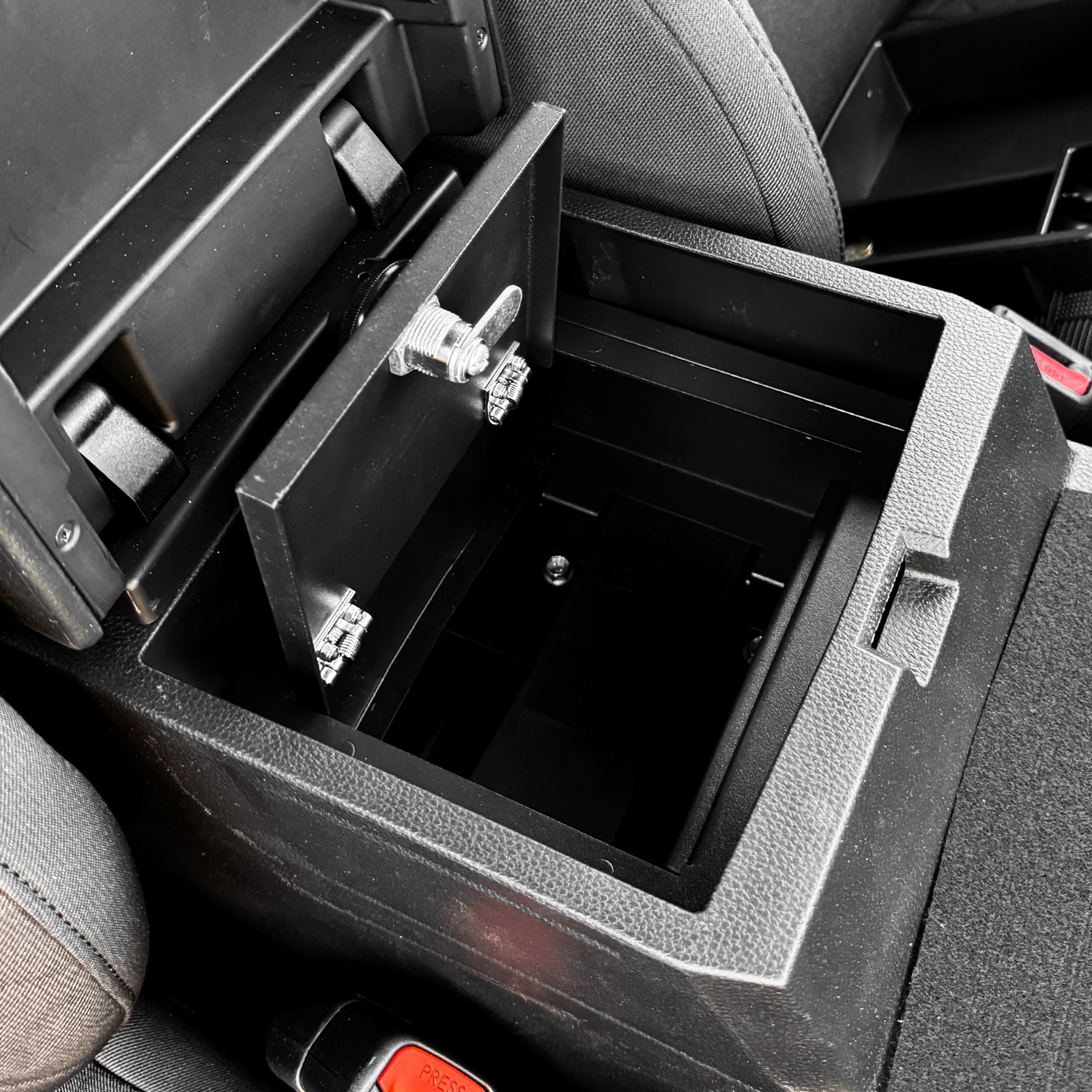 Center Console Safe Locking Vault Storage Hidden Box For Toyota Tacoma 2024+4Dr