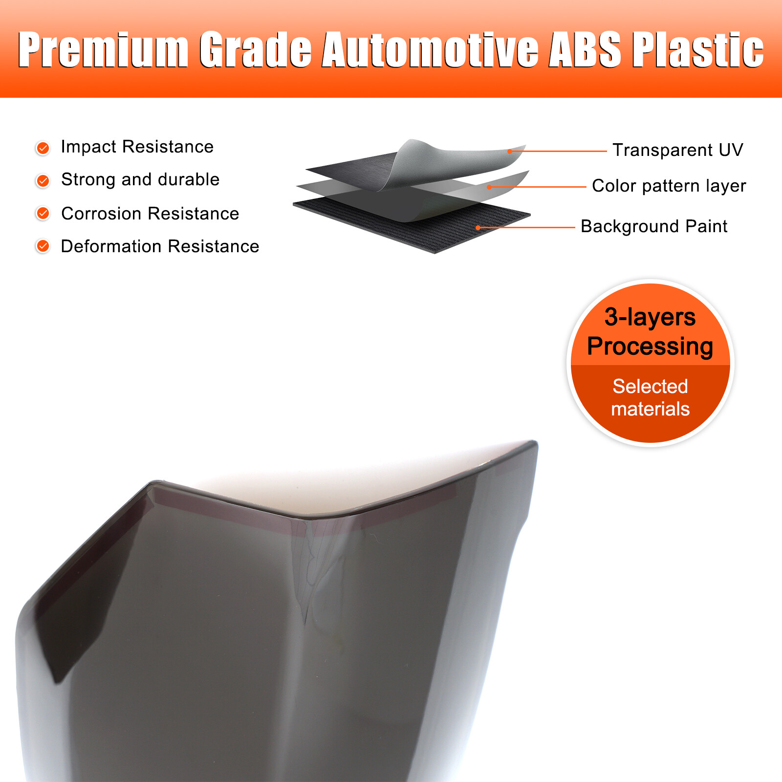 ABS Smoked Black Tail Lamp Light Cover Trim For Mitsubishi L200 2019+ US