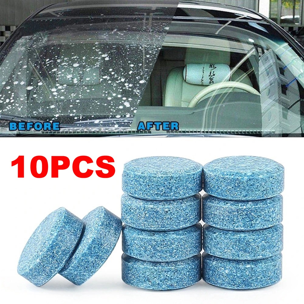 10x Car Windscreen Cleaning Solid Effervescent Tablet Auto Window Glass Cleaner