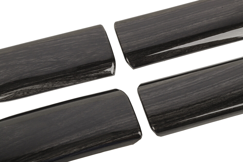 4x Door Panel Interior Cover Trim For Chevy Silverado 2019-22 Black Wood Grain s