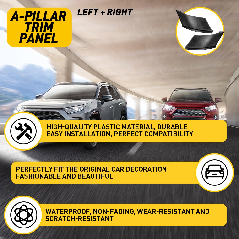 Front Left Right A-pillar Trim Panel Cover For Toyota RAV4 2019 2020 2021-2023