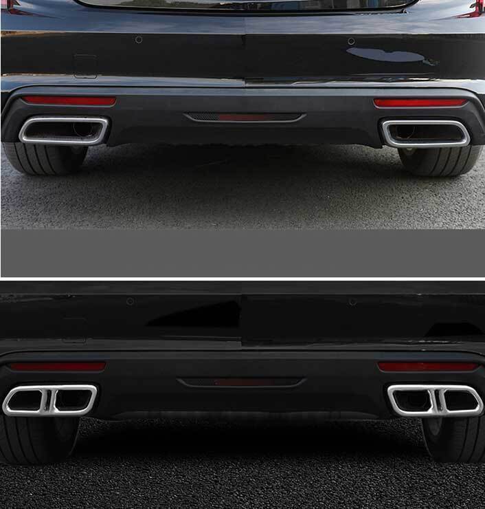 For Cadillac CT5 20-24 Chrome Steel Rear Tail Exhaust Muffler Tip Pipe Steel 2X