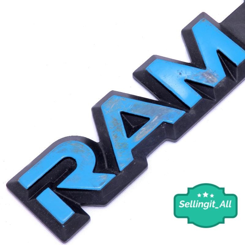94-01 Dodge Ram 1500 Front Door Emblem Badge Nameplate Teal 95 97 98 OEM 99 00