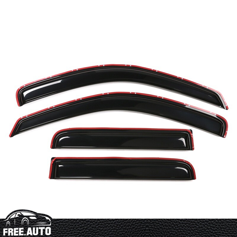 Fits 00-04 Dodge Dakota Crew Cab In Channel Window Visors Acrylic Slim Style 4Pc