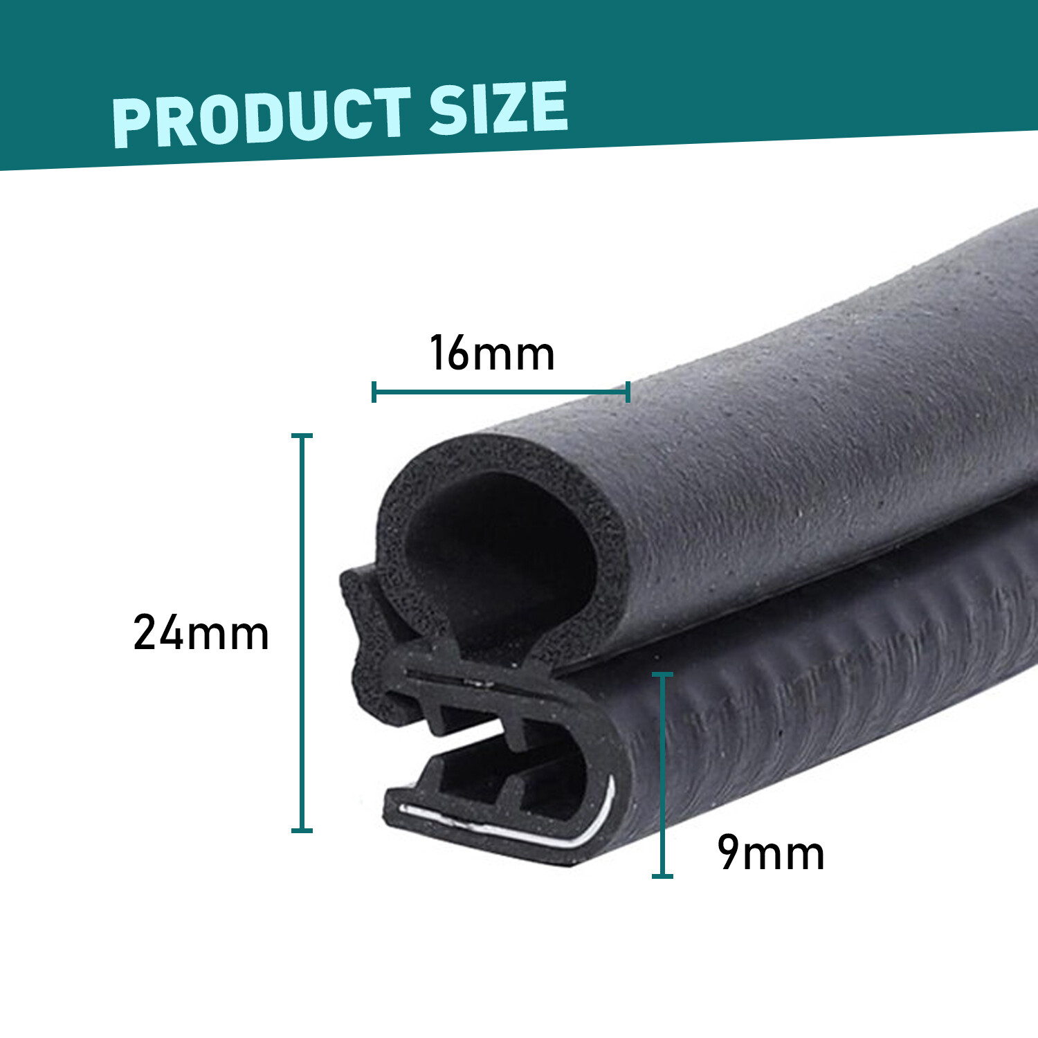 6M U Shape Rubber Seal Weather Strip Door Trunk Edge Moulding Trim For Ford F250
