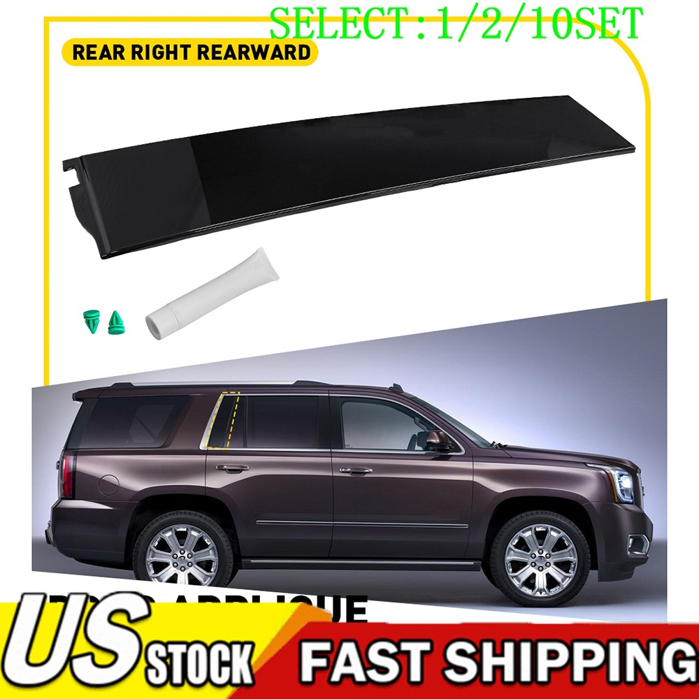 Rear Right RH B-Pillar Trim Molding Door Applique For 2015-18 GMC Yukon XL 1~10X