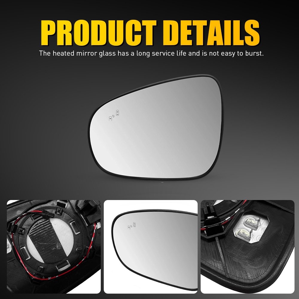 Driver Left LH Side Mirror Glass Heated w/ Blind Spot for Lexus GS350 2013-2020